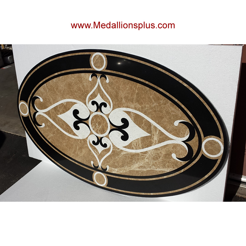 Waterjet Oval Medallion - Design 8